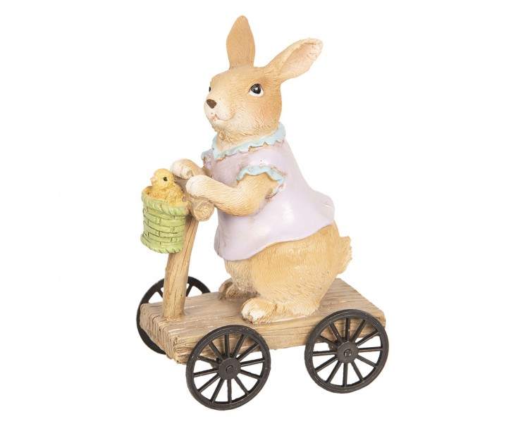 Dekorace králík na koloběžce - 8*5*13 cm