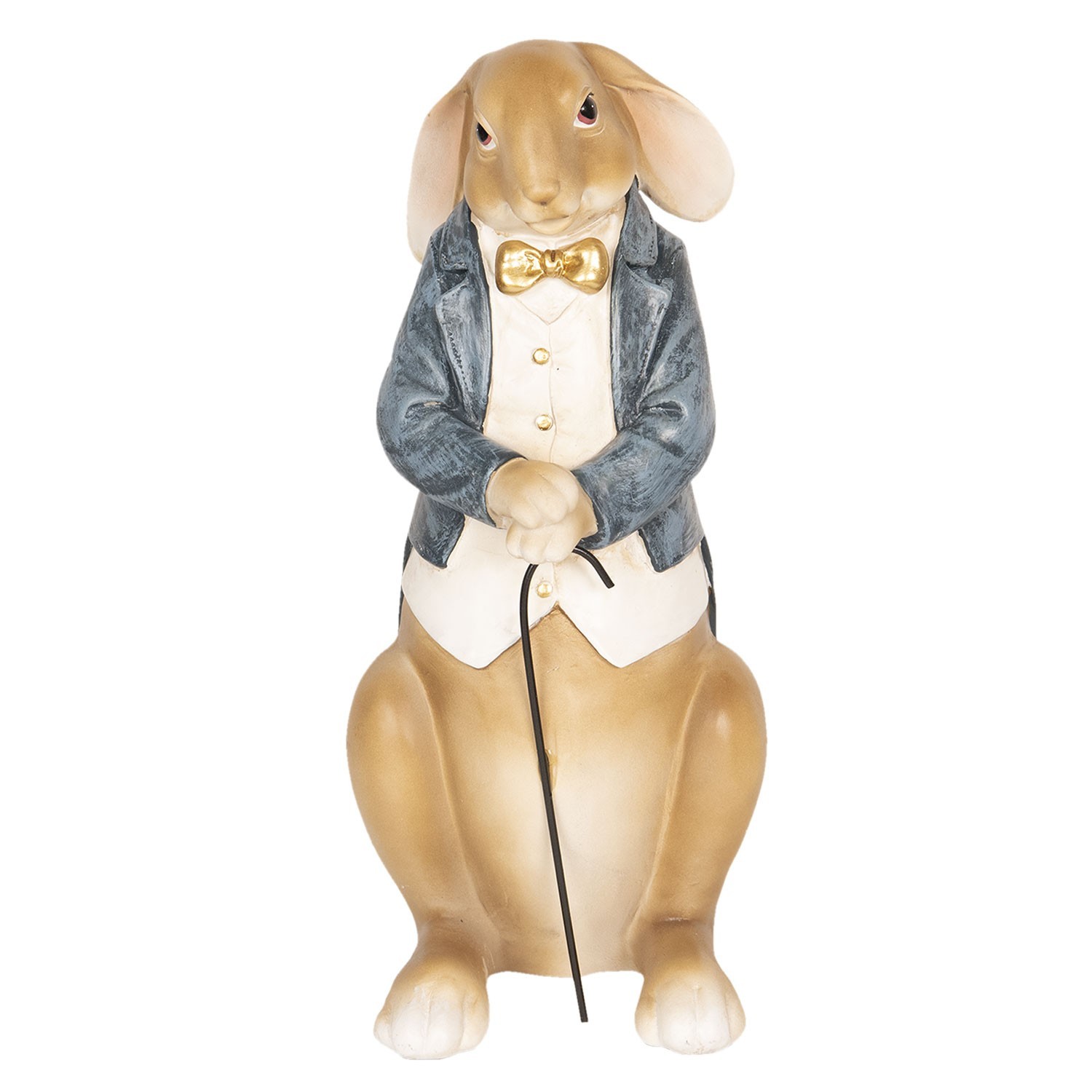 Dekorace králík s vycházkovou holí - 16*13*32 cm 6PR2601