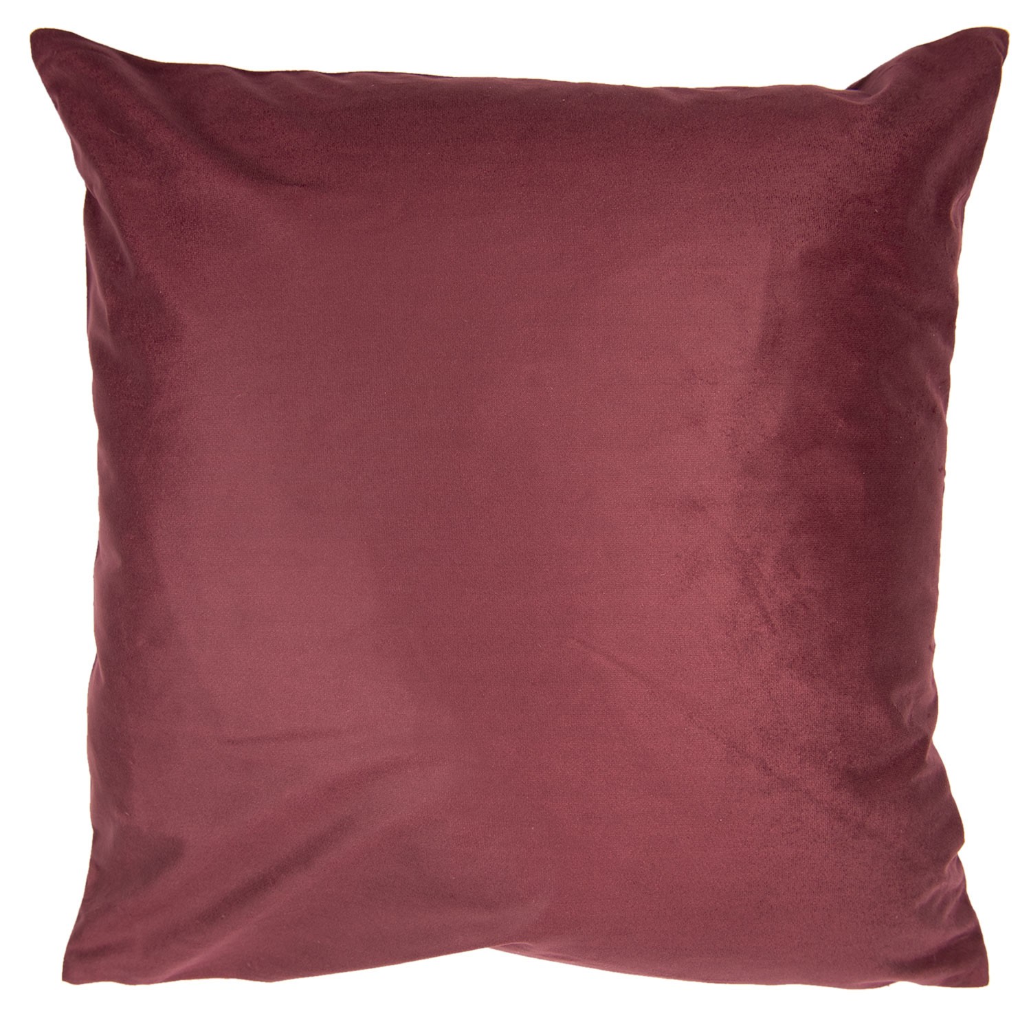 Vínový sametový povlak na polštář s květy I - 45*45 cm