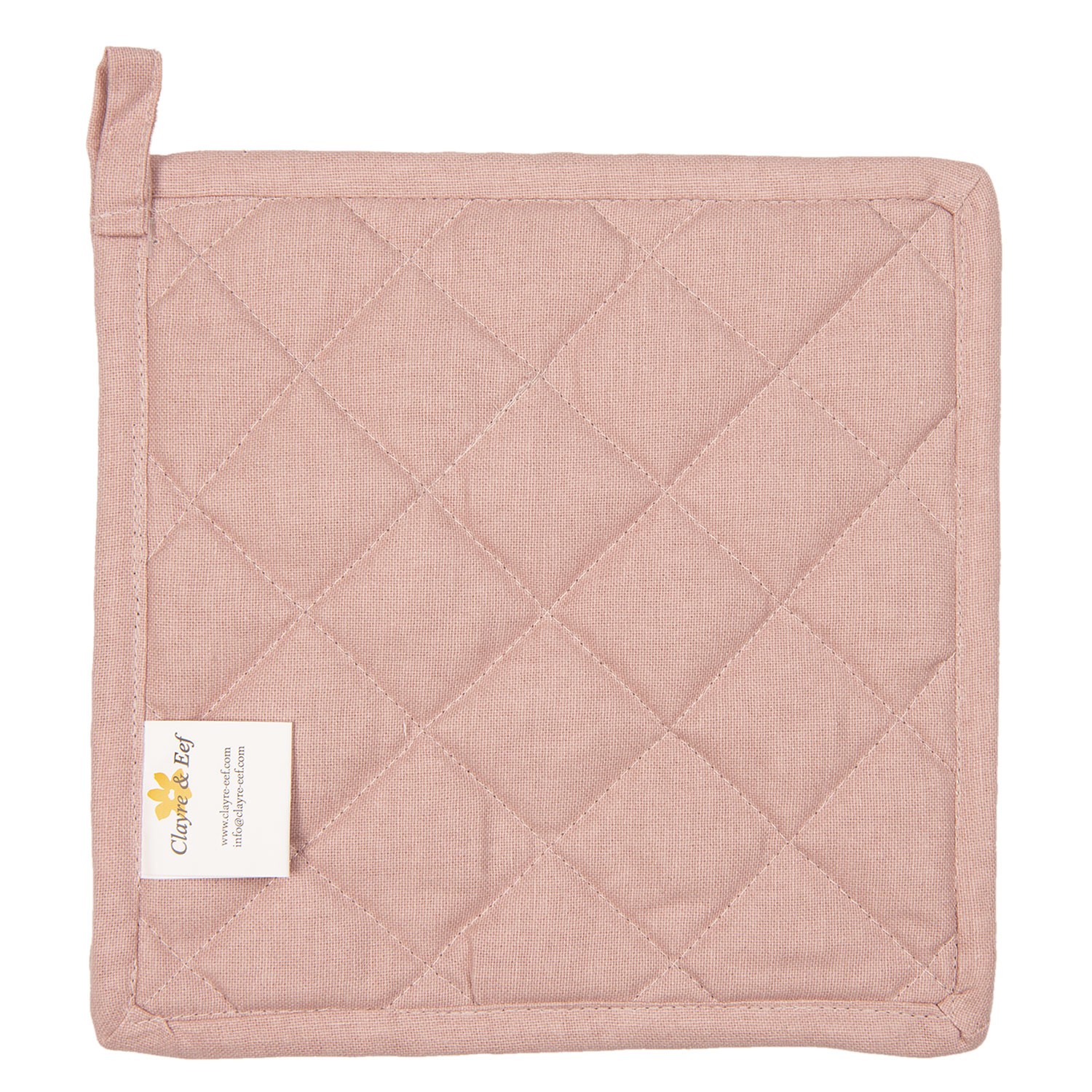 Růžová podložka pod hrnec s labutěmi - 20*20 cm