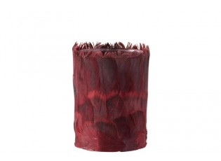 Nejen na svátečním stole se bude vyjímat tento nádherný červený svícen na čajovou svíčku.