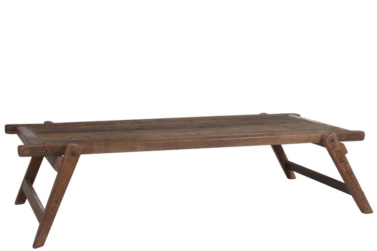 Konferenční stolek Army z recyklovaného dřeva – 175*85*42 cm
