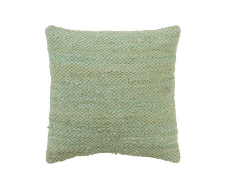 Zelený háčkovaný polštář z bavlny Crocheted - 45*45 cm