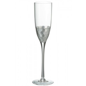 Sklenička na šampaňské Silver - Ø 7*26 cm