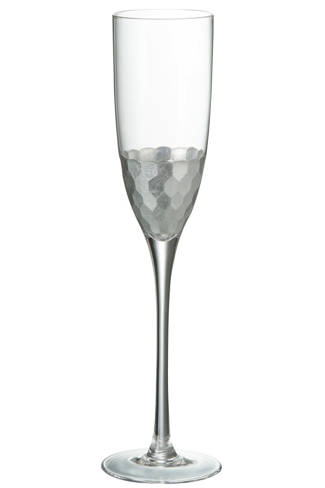 Sklenička na šampaňské Silver - Ø 7*26 cm