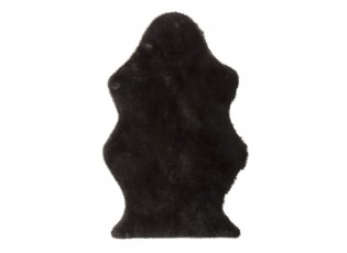 Černá chlupatá kožešina Pelt - 95*60 cm