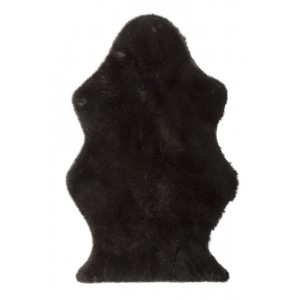 Černá chlupatá kožešina Pelt - 95*60 cm