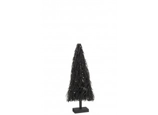 Černý vánoční stromek z proutí S - 40*12*90 cm