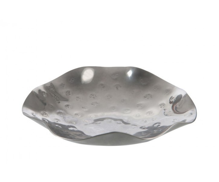 Stříbrný svícen na čajové svíčky Irregular - Ø 15*3 cm