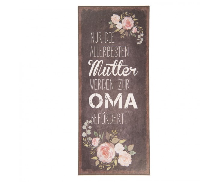 Nástěnná kovová cedule Oma - 13*30 cm