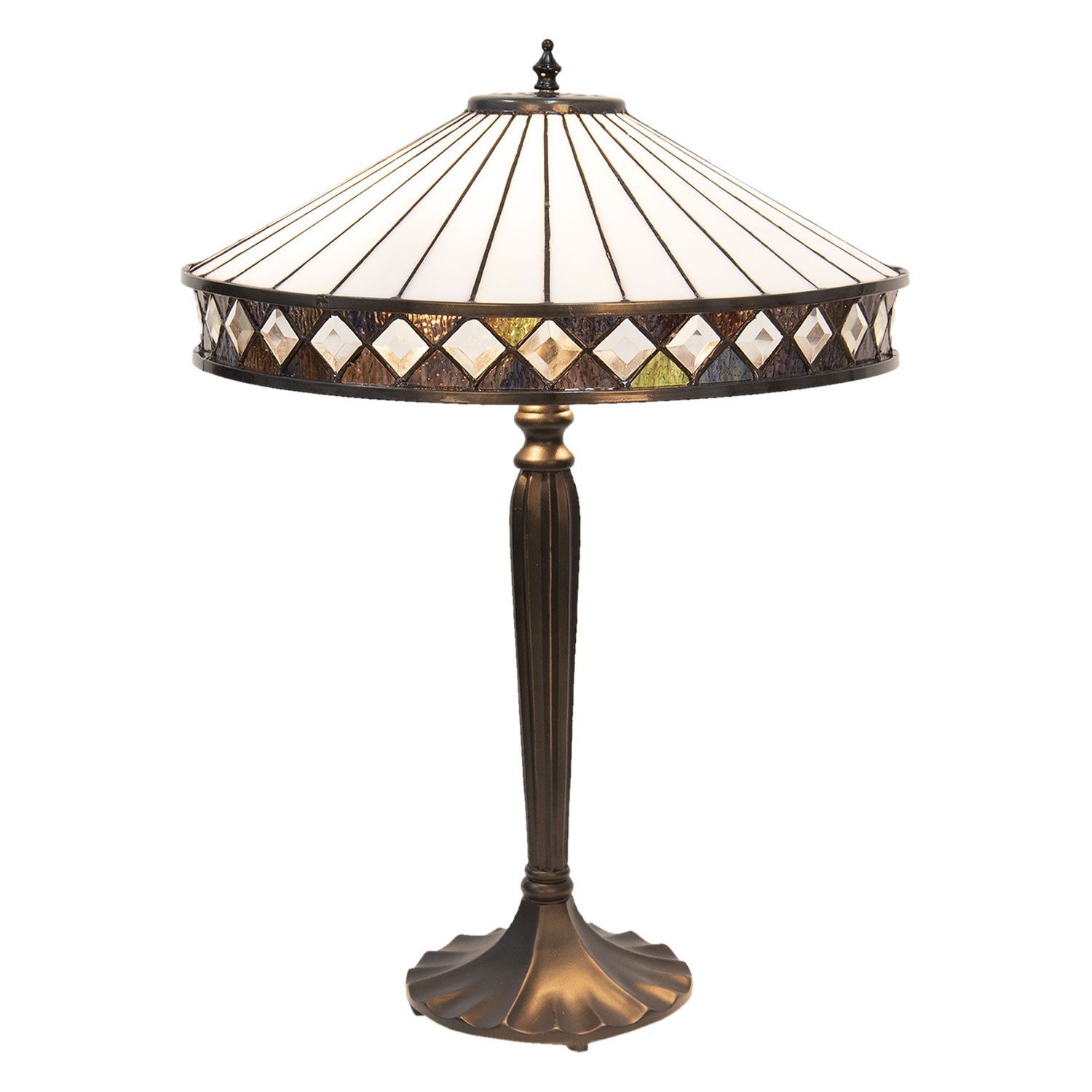 Levně Stolní lampa Tiffany Diamant - Ø 41*59 cm 5LL-5983