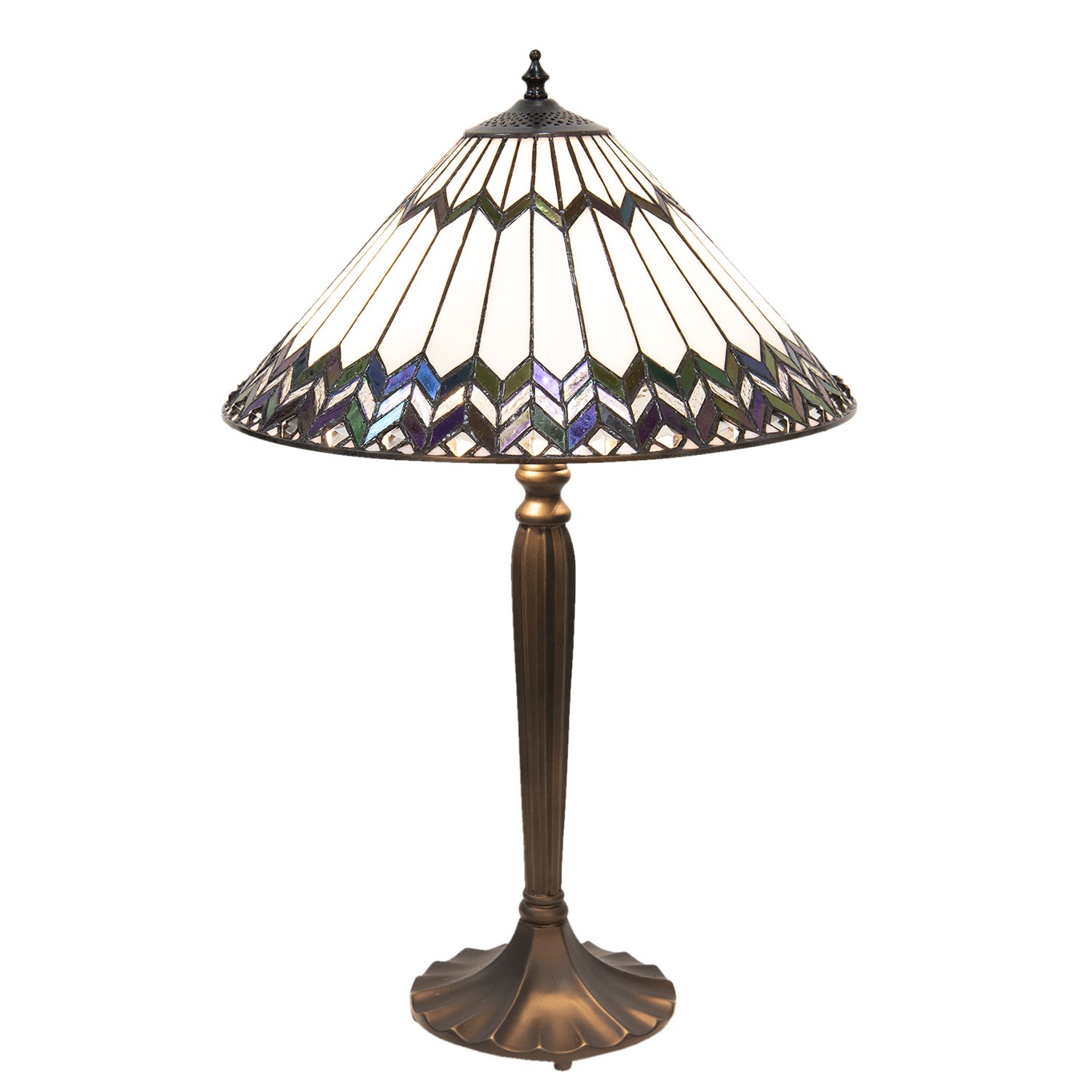Tiffany stolní lampa Femma - Ø 40*62 cm
