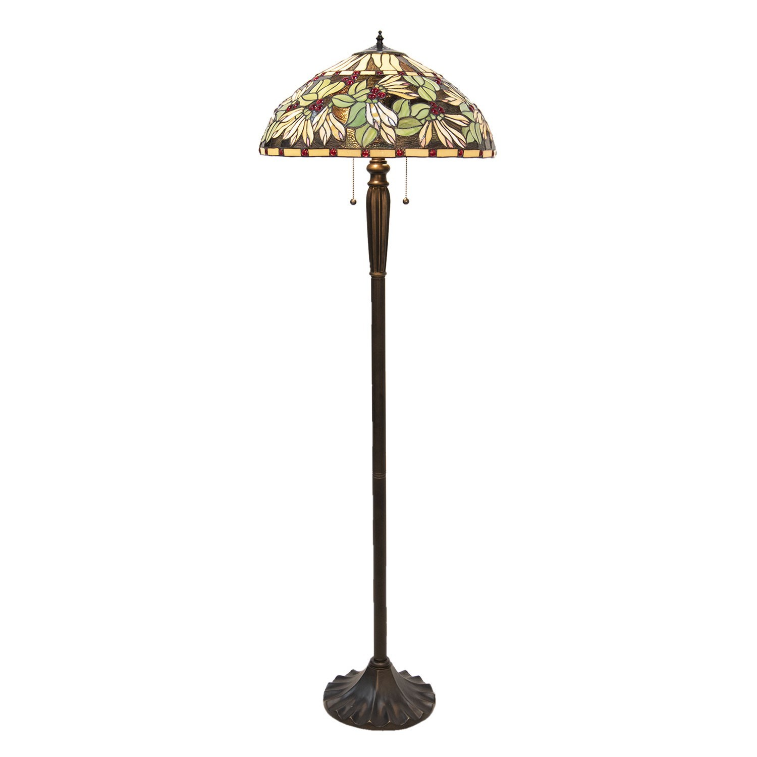 Stojací lampa Tiffany Larique -Ø 51*157 cm Clayre & Eef