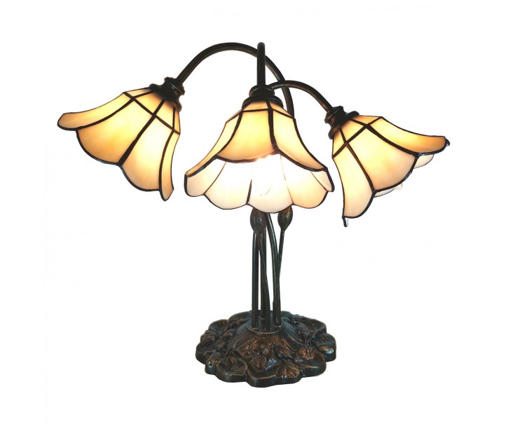 Stolní vitrážová lampa Tiffany Trois - 46*28*63 cm