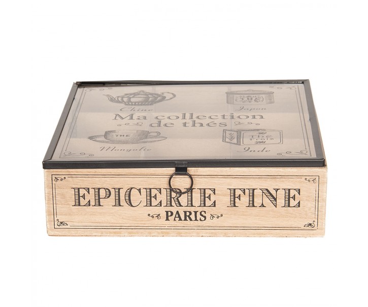 Čajový box (9 přihrádek) - 24*24*7 cm