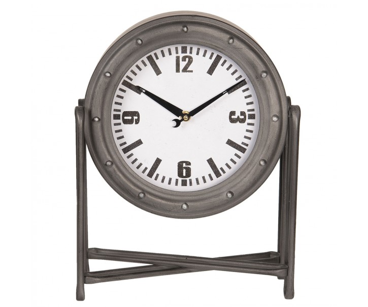 Stolní kovové hodiny v industriálním stylu - 28*12*36 cm