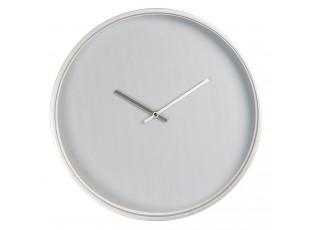 Minimalistické šedé nástěnné hodiny - Ø 40*6 cm / 1*AA