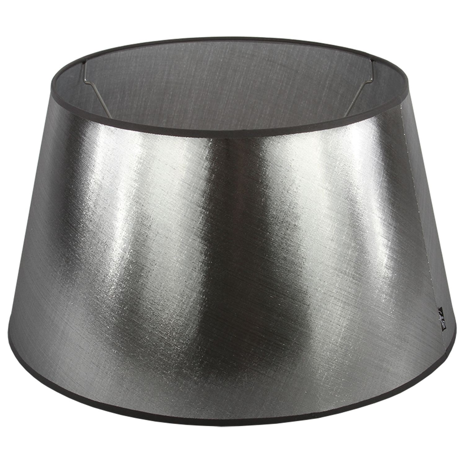 Stříbrno-černé stínidlo Azzuro drum - Ø20cm*11,5/ E27