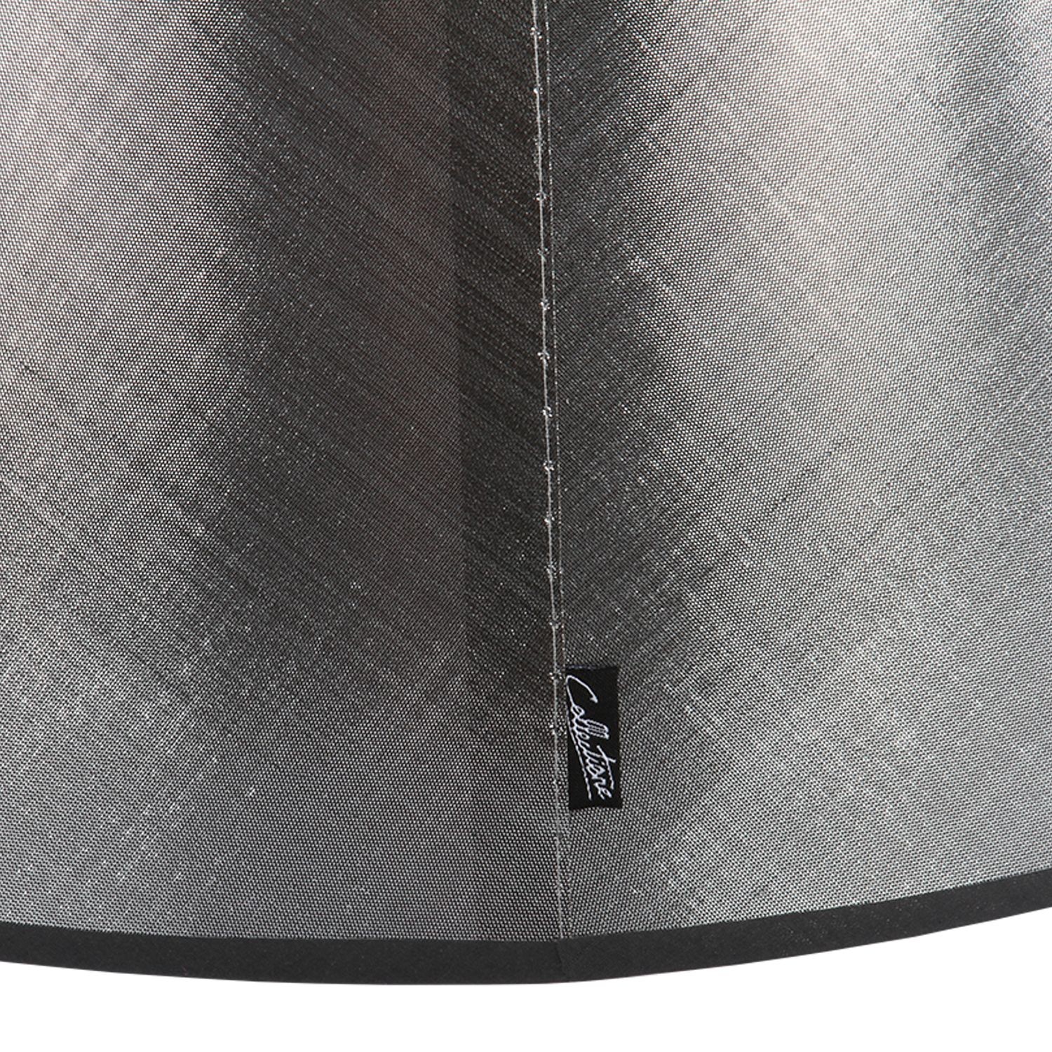 Stříbrno-černé stínidlo Azzuro drum - Ø20cm*11,5/ E27