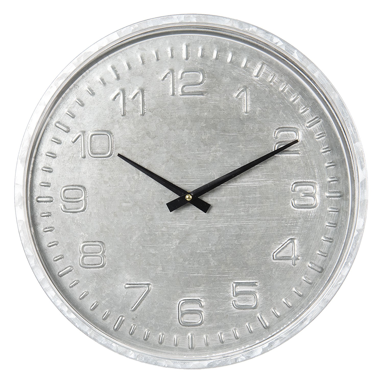 Šedé nástěnné hodiny v industriálním stylu - Ø 39*5 cm / 1*AA Clayre & Eef