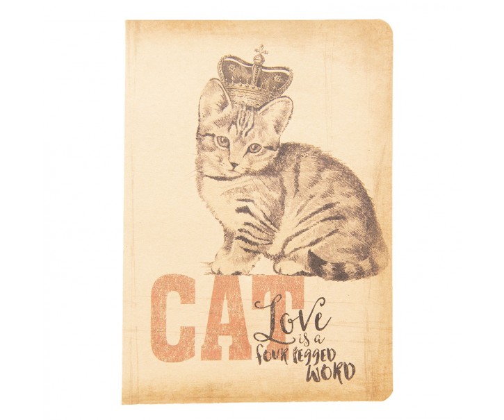 Zápisníček Cat s korunkou - 13*19*1 cm