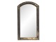 Nástěnné vintage zrcadlo v černém rámu s patinou - 33*3*59 cm