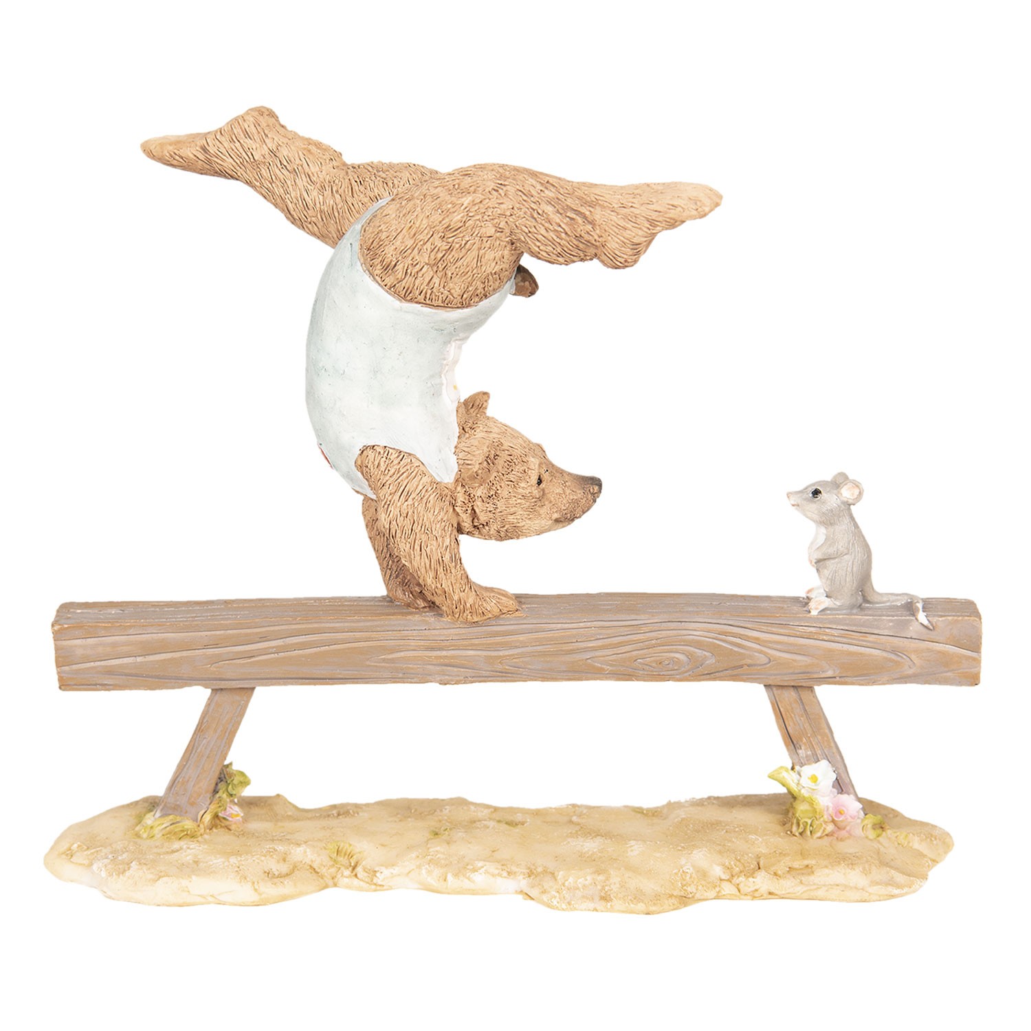 Dekorace Medvěd cvičící gymnastiku - 18*6*15 cm Clayre & Eef