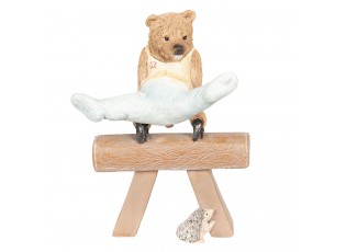 Dekorace Medvěd cvičící gymnastiku - 11*6*14 cm