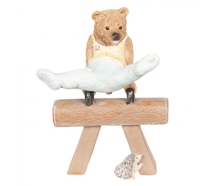 Dekorace Medvěd cvičící gymnastiku - 11*6*14 cm