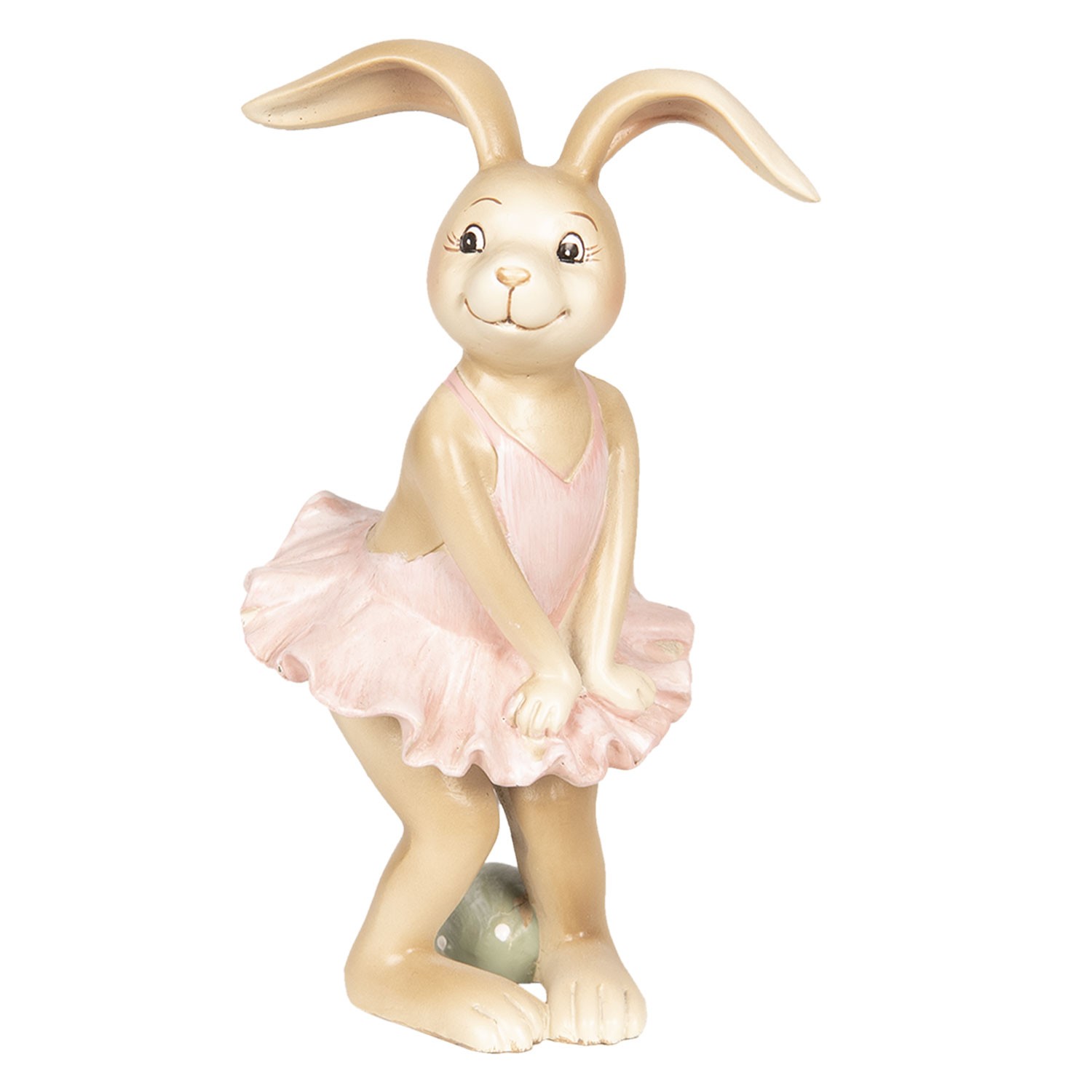 Dekorace králičí dívka v sukýnce - 7*7*13 cm Clayre & Eef
