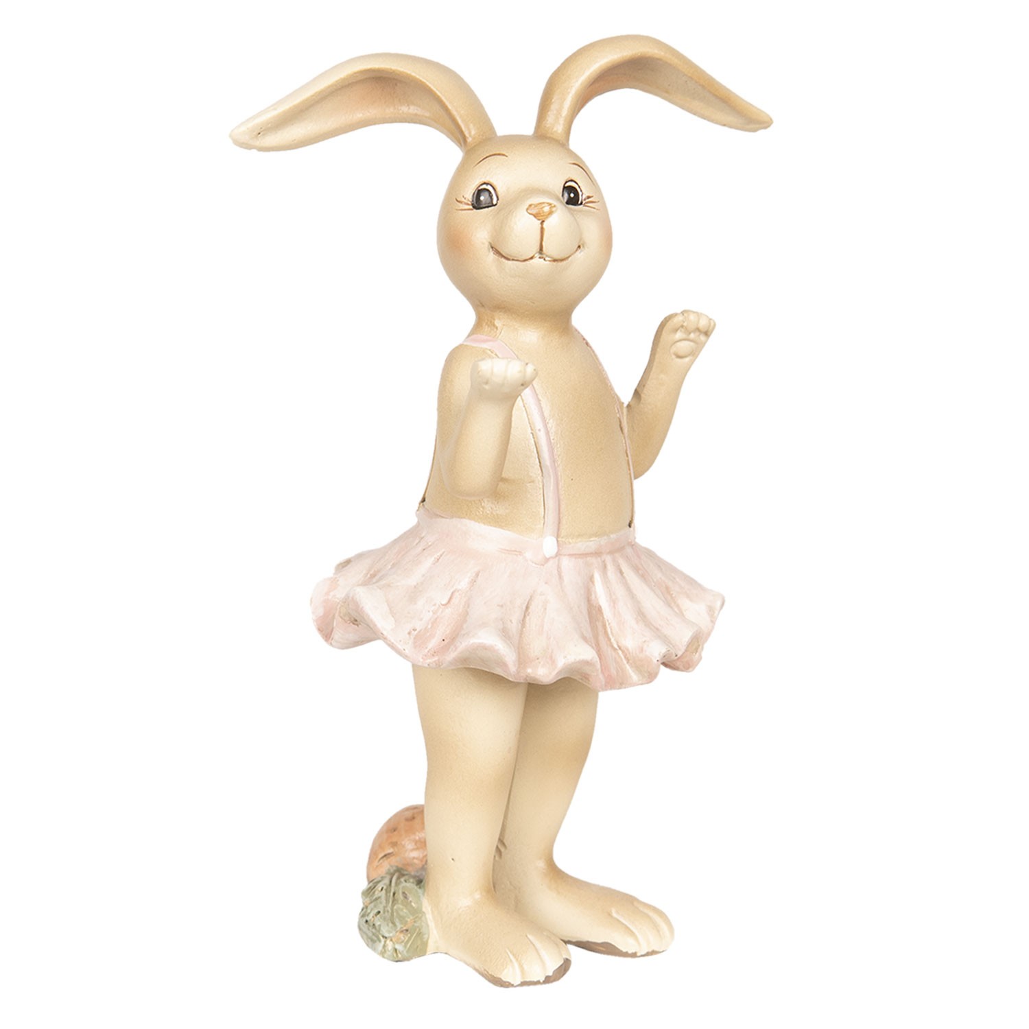 Dekorace králičí dívka v sukýnce - 7*6*14 cm Clayre & Eef