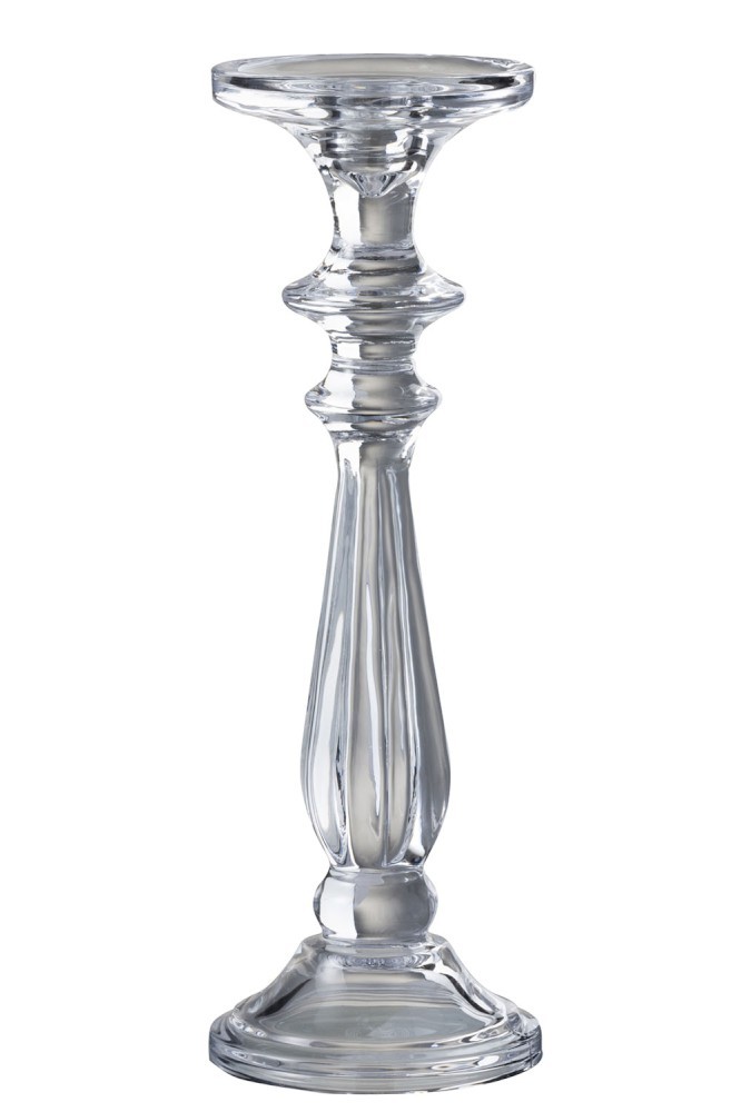 Skleněný transparentní svícen Tibo large - Ø 10*30cm