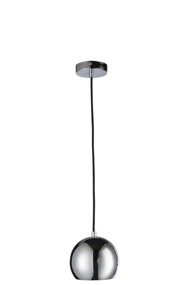 Stříbrné závěsné kovové světlo Ball silver - Ø 15*120 cm