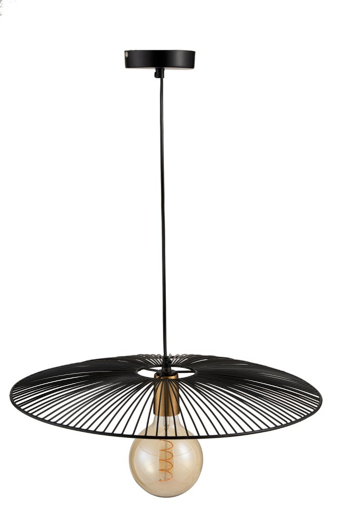 Černé kovové stropní světlo Line large - Ø 50*90 cm J-Line by Jolipa