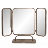 Stolní třídílné zrcadlo s kovovým rámem - 66*14*50 cm Barva: HnědáMateriál: Kov / Sklo
Hmotnost: 4,8 kg
