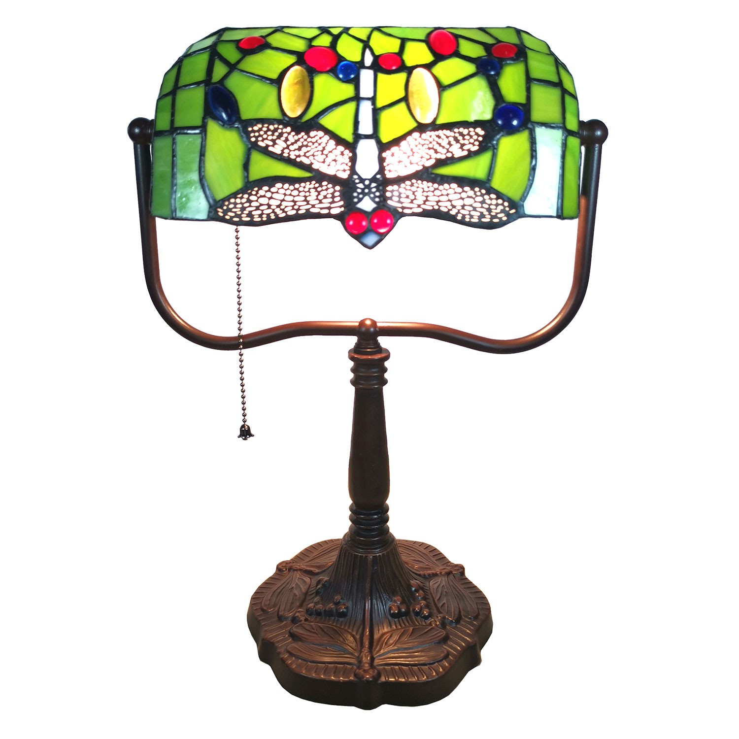 Levně Stolní Tiffany lampa Libellule - 25*25*42 cm E27/max 1*60W 5LL-6012