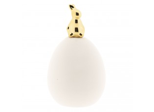 Dekorační vejce se zlatým králíkem - Ø 10*13 cm