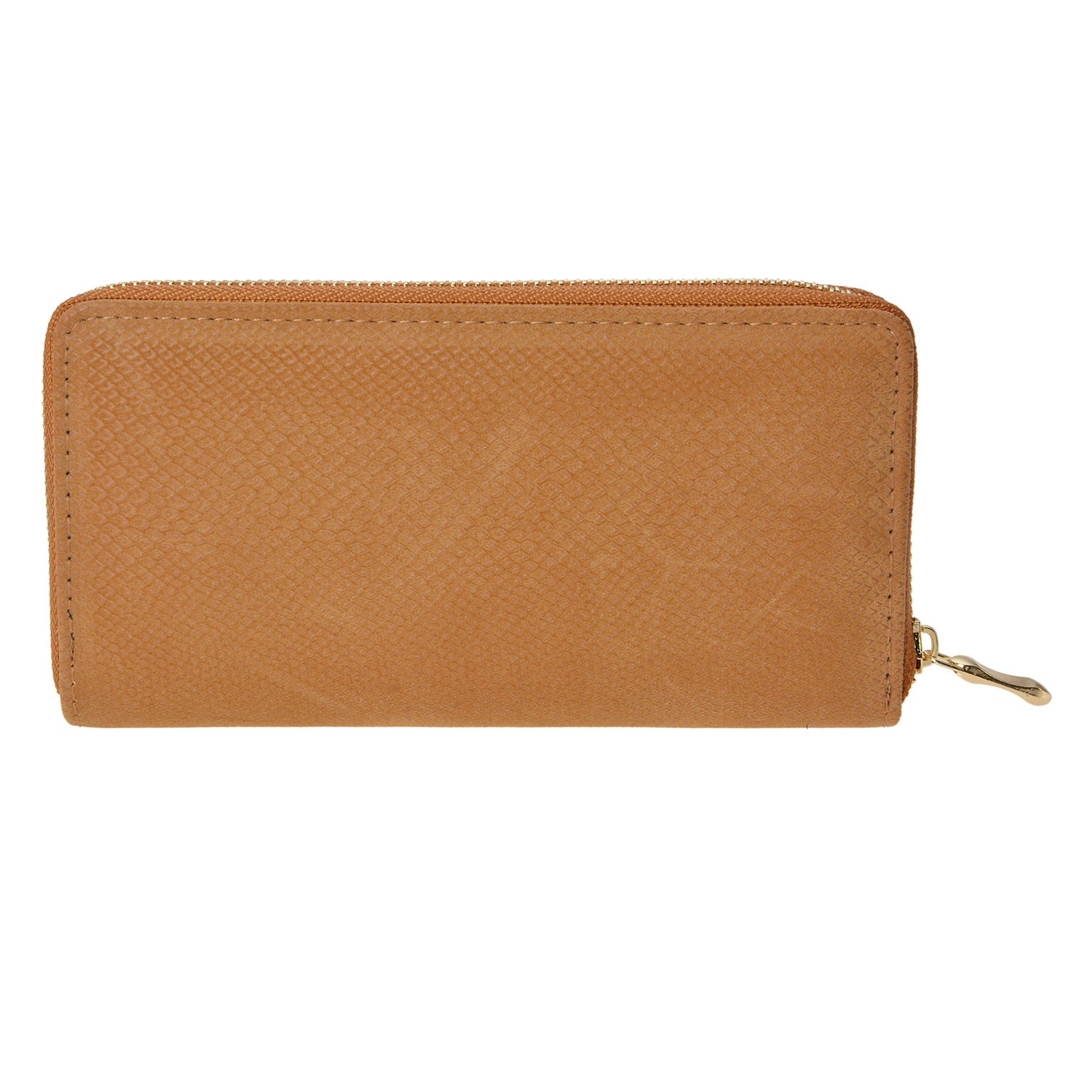 Okrová peněženka se vzorem - 19*10 cm Clayre & Eef