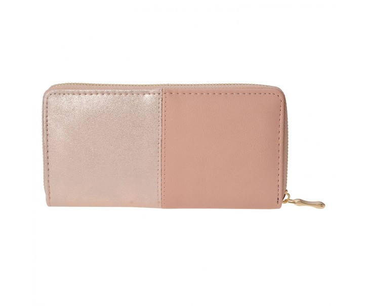 Růžová půlená peněženka - 19*10 cm
