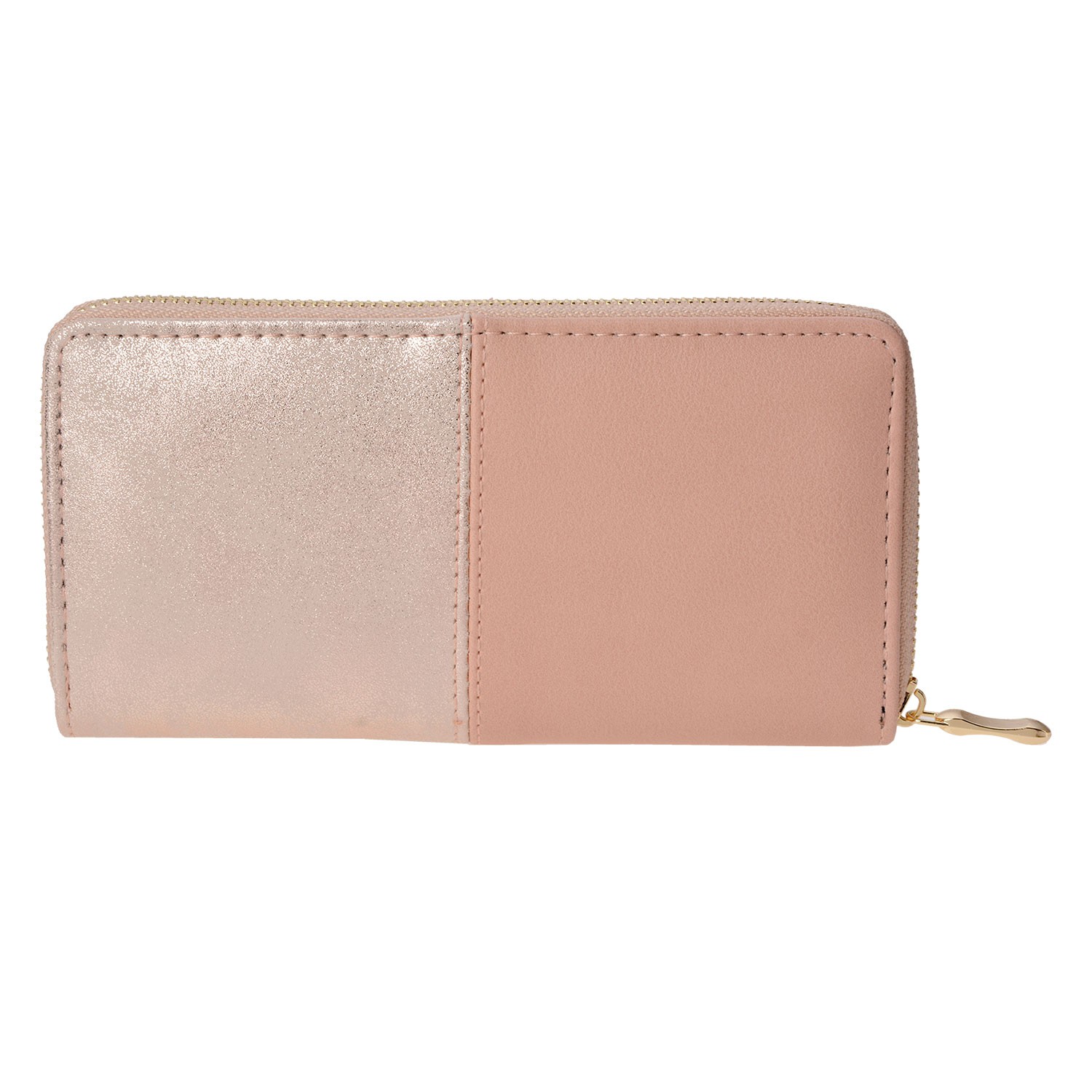 Růžová půlená peněženka - 19*10 cm Clayre & Eef