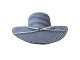 Modro bílý pruhovaný klobouk s mašlí - Ø 58 cm