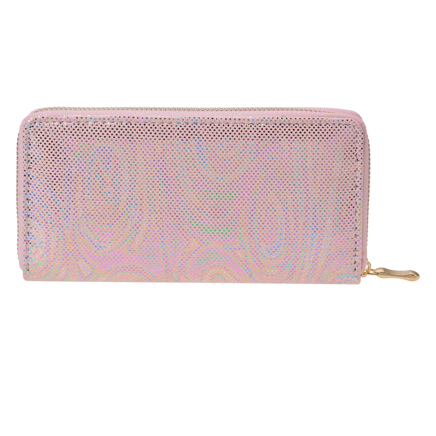 Růžová peněženka Glitt - 19*10 cm Clayre & Eef