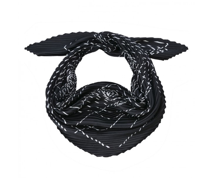 Černo bílý pruhovaný šátek - 70*70 cm