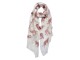 Bílý šátek s leopardy - 70*180 cm