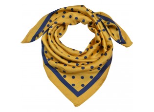 Žluto modrý šátek s puntíky - 90*90 cmŽluto modrý šátek s puntíky - 90*90 cm