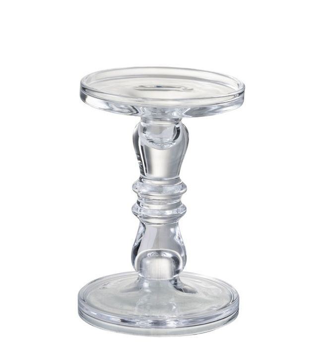 Skleněný transparentní svícen Leti small - Ø 13*19cm