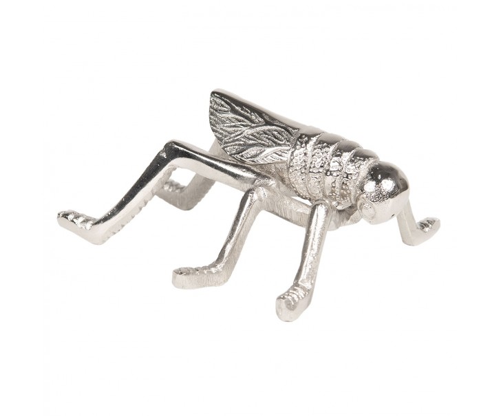 Stříbrná dekorativní soška kobylky - 17*12*6 cm