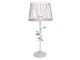 Šedá stolní lampa s patinou a růžičkami -Ø 20*48 cm Clayre & Eef