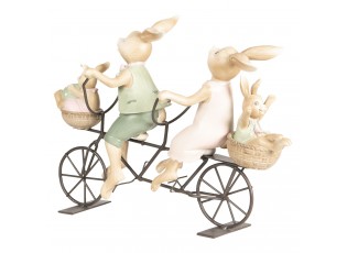 Dekorace králíků na kole - 10*9*25 cm