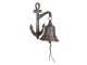 Litinový zvonek s kotvou - 14*10*22 cm